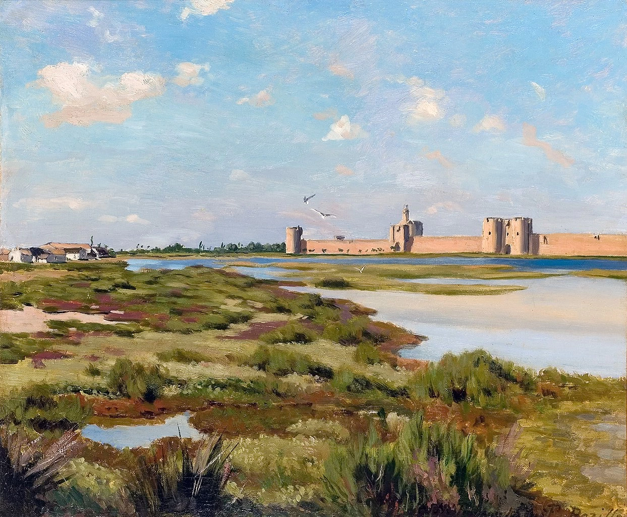 Jean-Frédéric Bazille-54-Paesaggio di Aigues-Mortes - Museo Fabre, Montpellier